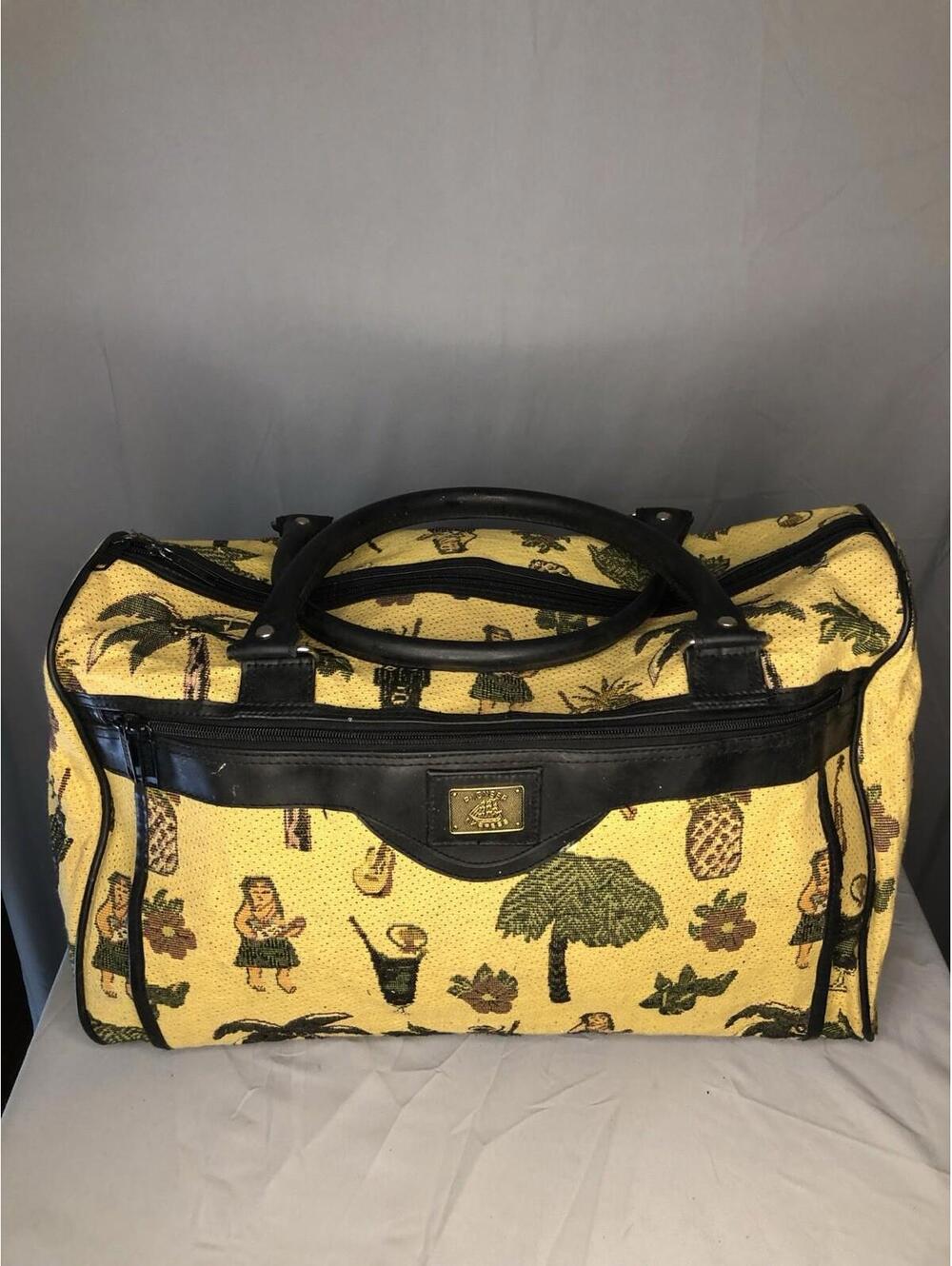 Pioneer Express Tapestry Hawaii Bag Tote Weekender Carry On Overnight Duffle VTG